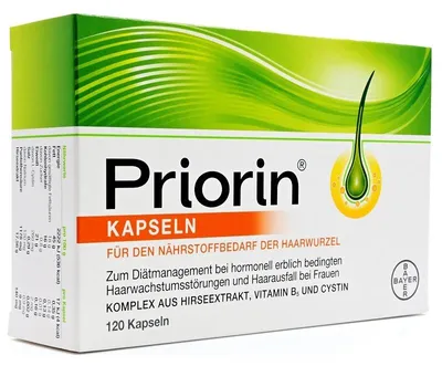 Obrázok produktu pre Priorin kapsuly pre výživové požiadavky vlasového koreňa, 120 kapsúl