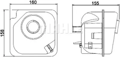 Immagine prodotto di Serbatoio di espansione del refrigerante MAHLE per VOLVO C70 I Coupé