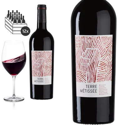 Produktbild von 12er Karton 2024 Terre Métissée von Vinovalie - Rotwein