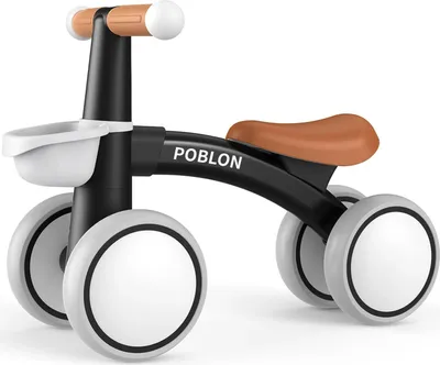 Obrázok produktu pre Detský balančný bicykel, nastaviteľné sedadlo, tiché kolesá, čierny
