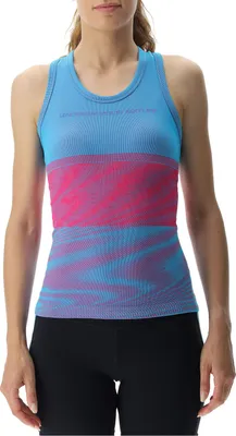 Produktbild von UYN Crossover ärmelloses Laufshirt Damen danube blue/rose XL