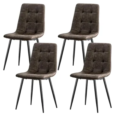 Produktbild von Esszimmerstühle 4er Set, Küchenstuhl mit Metallgestell, Polsterstuhl für Wohnzimmer, Esszimmer, Küche und Schlafzimmer