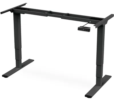 Produktbild von Digitus Elektrisch höhenverstellbares Tischgestell, Dual-Motor, 3-Stufen, Schwarz, 100 kg, Elektro, 35 mm/sek, Gerade, 2 Bein(e), Schwarz