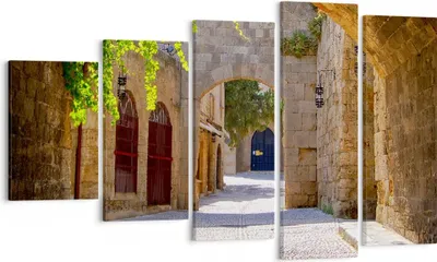 Produktbild von Bild auf Leinwand - Leinwandbild - Straße Geschichte Architektur Denkmal - 100x60cm - Wand Bild - Wanddeko - Leinwanddruck - Bilder - Kunstdruck - Leinwand bilder - Wandkunst - EG100x60-2701