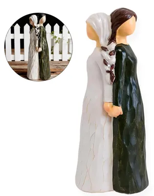 Produktbild von Geschenk für beste Freundin Frauen, Freundschaft Deko Figur Resin handbemalt, Schwestern Geschenk, Geburtstagsgeschenk & Weihnachtsgeschenk