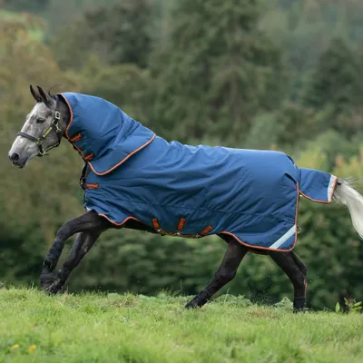 Obrázok produktu pre Horseware Rambo Tech Duo Bundle 50g + 100g + Airmax Liner - Denim/Orange, 115