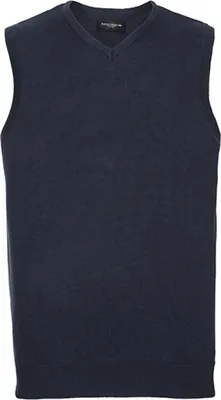 Produktbild von Russell Collection R-716M-0 | MenŽs V-Neck Sleeveless Knitted Pullover - Farbe: French Navy - Größe: M