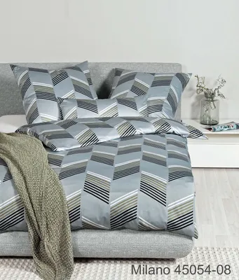 Produktbild von Janine Design Mako-Satin Bettwäsche-Garnitur MILANO 45054 Farbe opalgrau-08 Größe 135x200 + 80x80cm