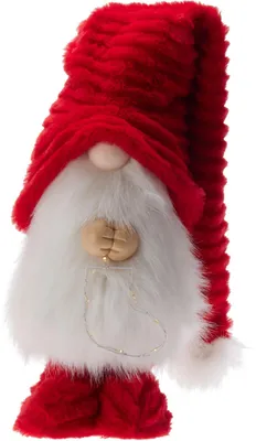 Imagen del producto de Duende navideño luminoso LED con calcetín, 65 cm – rojo, H&L
