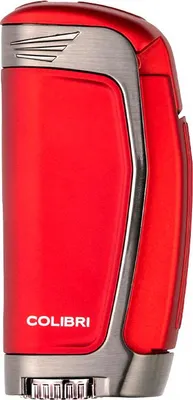 Produktbild von Colibri 3-Flammen Jet-Feuerzeug E3 rot / gunmetal, unbefüllt