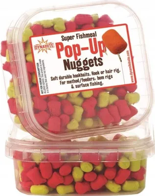 Produktbild von Dynamite Baits NUGGETS POP UP RED/YELLOW Fishmeal 60,0g Karpfenköder