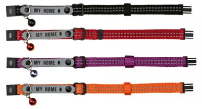 Obrázek produktu pro TRIXIE 41576, Kočka, Standardní obojek, Černá, Oranžová, Purpurová, Červená, Nylon, Jednobarevný