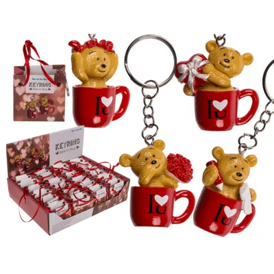 Produktbild von OOTB Metall-Schlüsselanhänger Bär in Tasse