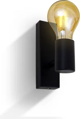 Produktbild von Retro Wandlampe Vintage Wandspot Wandleuchte matt Industrie Wohnzimmer Flur E27