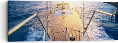 Produktbild von Bild auf Leinwand - Leinwandbild - Segelboot Meer - 90x30cm - Wand Bild - Wanddeko - Wandbilder - Leinwanddruck - Bilder - Kunstdruck - Wanddekoration - Leinwand bilder - Wandkunst - CA90x30-4076
