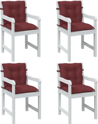 Produktbild von "2024"cloris Niedriglehner-Auflagen 4 Stk. Melange Weinrot 100x50x7 cm Stoff - Gartenmöbelauflagen CHY21363412