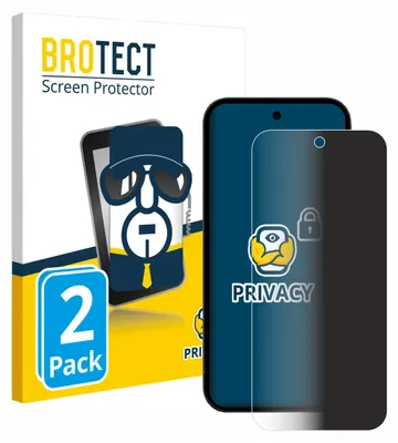 Produktbild von 2x BROTECT Sichtschutzfolie für Google Pixel 10a (case-friendly) Anti-Spy Privacy Sichtschutz Blickschutz Folie Blaulicht-Schutz