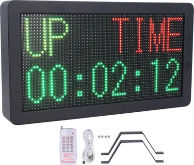Obrázek produktu pro Elektronická výsledková tabule s časovačem, dálkovým ovládáním a digitálním počítadlem bodů pro badminton, basketbal, fotbal a halové sporty
