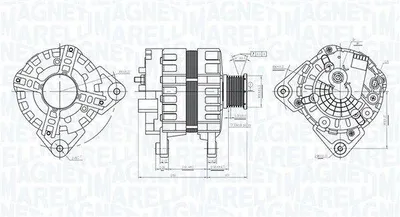 Produktbild von MAGNETI MARELLI 063736095010 Lichtmaschine Generator LiMa 90A 12V für RENAULT Clio IV Schrägheck (BH) Twingo III Schrägheck (BCM) Captur (J5, H5)