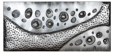 Zdjęcie produktu dla Gilde GILDE Gallery, Bild, rechteckig, "Callosti", organisch, Metall, silberfarben, VE 1, L. 6 cm, B. 120 cm, H. 56 cm 38479 4063387384794