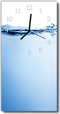 Produktbild von Tulup Glasuhr Wanduhr Küchenuhr Echt-Glas 30x60 Wasser Blau