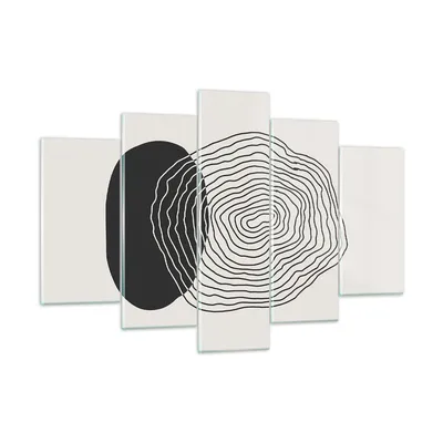 Produktbild von Bilder auf glas - 5 Teile - Abstraktion Fleck Gläser - 150x100cm - Glasbilder - Wandbilder - Bilder - zum Aufhängen bereit - Wanddekoration aus Glas - Glas Bilder - Wandbild auf Glas - GEA150x100-4325