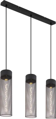 Produktbild von Globo Lighting Hängeleuchte Metall schwarz matt, 3x E27