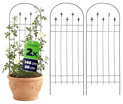 Productafbeelding van Tuinspalier, staal met poedercoating, 140 x 50 cm, geschikt voor klimplanten, hoge corrosiebestendigheid, stabiele constructie