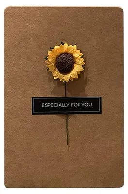 Produktbild von Grußkarte mit künstlichen Blumen und Umschlag – Kreative Karte zum Geburtstag, Erntedankfest oder Muttertag – Einzigartiges Geschenk für Ihre Liebsten