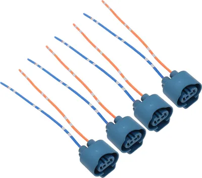 Imagen del producto de 4 conectores para faros 9005 HB3, cableado para conversión de 12V a 24V, conector para lámpara halógena de conexión hembra