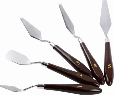 Produktbild von Creativ Company Palettenmesser Set - Malwerkzeug Stahl 5 Stück