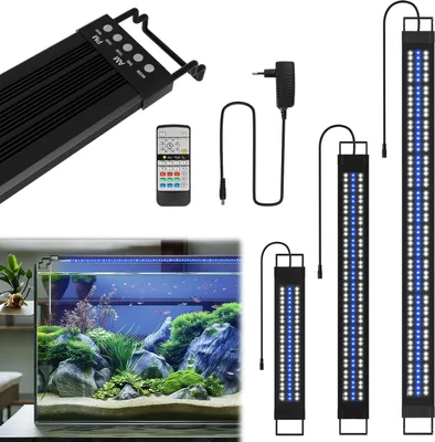 Image de Jayseuw 50.5cm LED Aquarium Tank Lamp RGB Dimmable éclairage avec télécommande