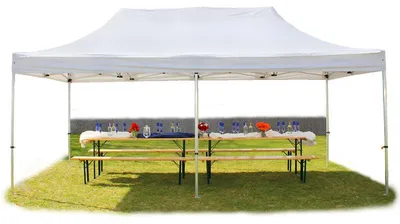 Image de TOOLPORT 4x8 m Tonnelle pliante Alu, PVC 850, blanc