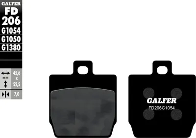 Produktbild von Bremsbeläge Galfer FD206G1054 Semi-Metall hinten