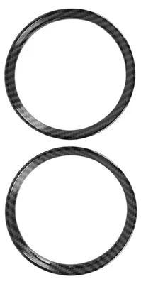 Image de Jeu de 2 caches pour porte-gobelets, motif fibre de carbone, anti-rayures, pour Cooper R54, R55, R56 et R60