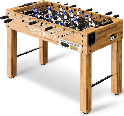 Produktbild von Serenelife Tischkicker Kinder & Erwachsene–Kickertisch Klappbar–Table Fussball mit 4 Bälle & gewichteten Kicker Figuren–Tischfußball mit Stahlstangen