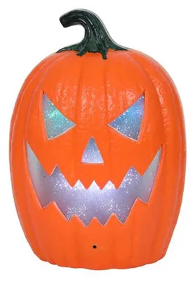 Image de Citrouille LED d'Halloween avec capteur et son et lumière 30 cm de haut fonctionne à piles