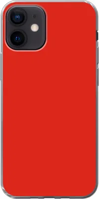 Produktbild von MuchoWow® Handyhülle Schutzhülle Hülle für Telefoonhoesje iPhone 12 Rot - Farbe - Einfarbig Silikon Softcase Handy Hülle - Schutzhülle