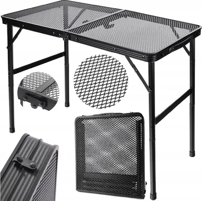 Obrázok produktu pre Kempingový stôl Skladací stôl Záhradný stôl 40x80x66cm Skladací stôl Piknikový stôl