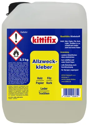 Produktbild von Kittifix Allzweckkleber Kontaktkleber transparent 2,2kg mit Auslaufhahn