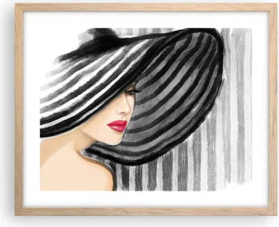 Produktbild von Gerahmtes Poster - Rahmen in heller Eiche - frau stil mode - 50x40 cm - Wand Bild - Wanddeko - Wandbilder - Kunstposter - Wandposter - Bilderrahmen - Bilder - Kunstdruck - Wandbild - P2NAA50x40-3926
