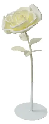 Immagine prodotto di Clayre & Eef Decorazione Rosa Ø 23x80 cm Plastica Bianca