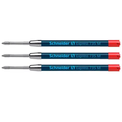 Produktbild von Schneider Express 735 Kugelschreiberminen M rot, 3 St.