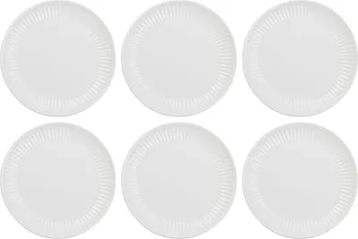 Produktbild von 6er Set Speiseteller Essteller MYNTE Pure White weiß D. 28cm Ib Laursen