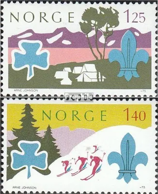 Produktbild von Briefmarken Norwegen 1975 Mi 705-706 (kompl.Ausg.) postfrisch Pfadfinderbewegung