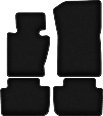 Produktbild von Wielganizator Velours-Autoteppiche – passend für BMW X3 E83 (SUV, Bj. 2003-2010) – schwarz, passgenau, mit Befestigungen set 4 Stk.
