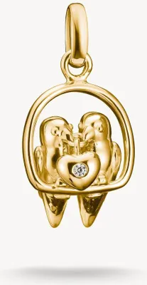 Image de THOMAS SABO Charm Connect Lovebirds Vergoldet CC1240-414-14