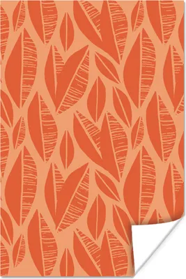 Produktbild von MuchoWow® Poster Blätter - Muster - Abstrakt 80x120 cm - Papierdruck