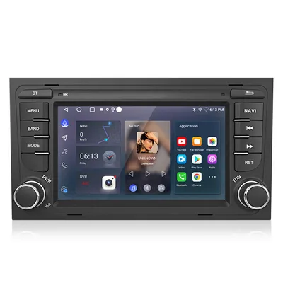 Image de Autoradio Hexinex Android 15 pour Audi A4 (2000-2009) Écran tactile 7 pouces, 2 Go + 64 Go, 4 cœurs, WiFi, GPS, commandes au volant, DSP, RDS/FM