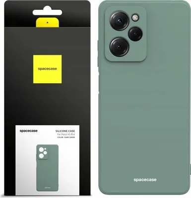 Zdjęcie produktu dla Silikonowe etui SPACECASE Silicone Case do Poco X5 Pro 5G Zielony